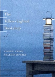 book covers - yellow-lighted bookshop